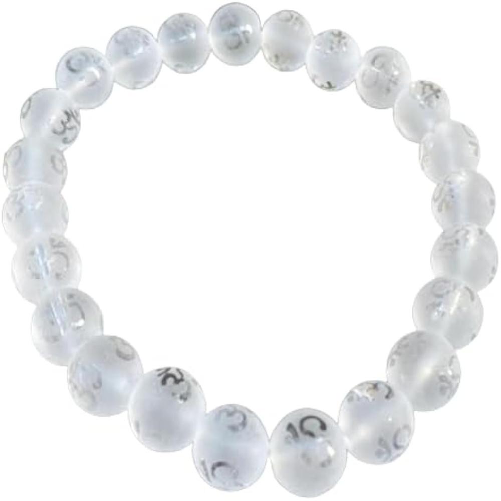 Om beads Sphatik Crystal Beads 