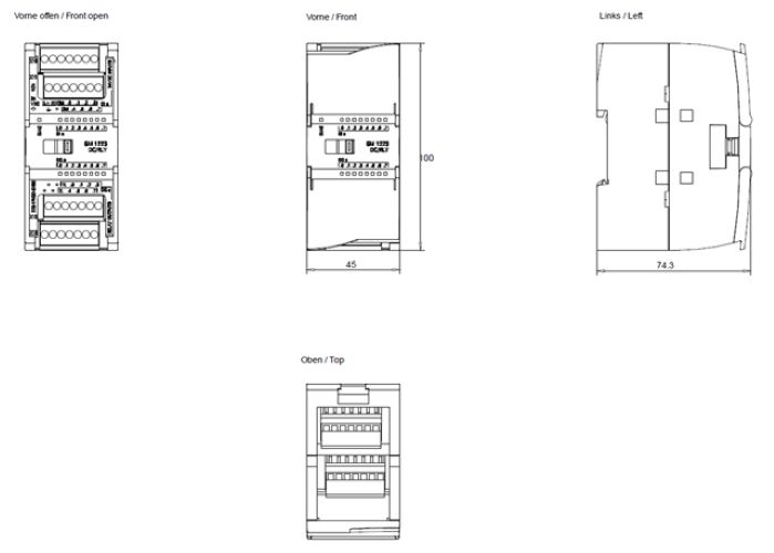 Siemens S7-1200 Plc Module 6es7223-1pl32-0xb0