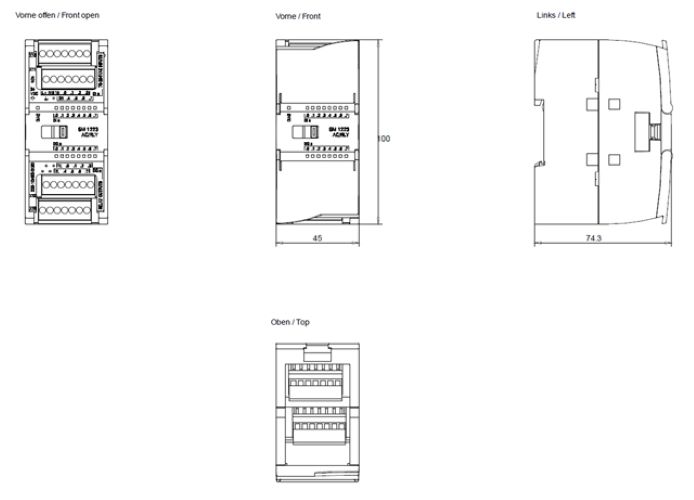 Siemens S7-1200 Plc Module 6es7223-1qh32-0xb0