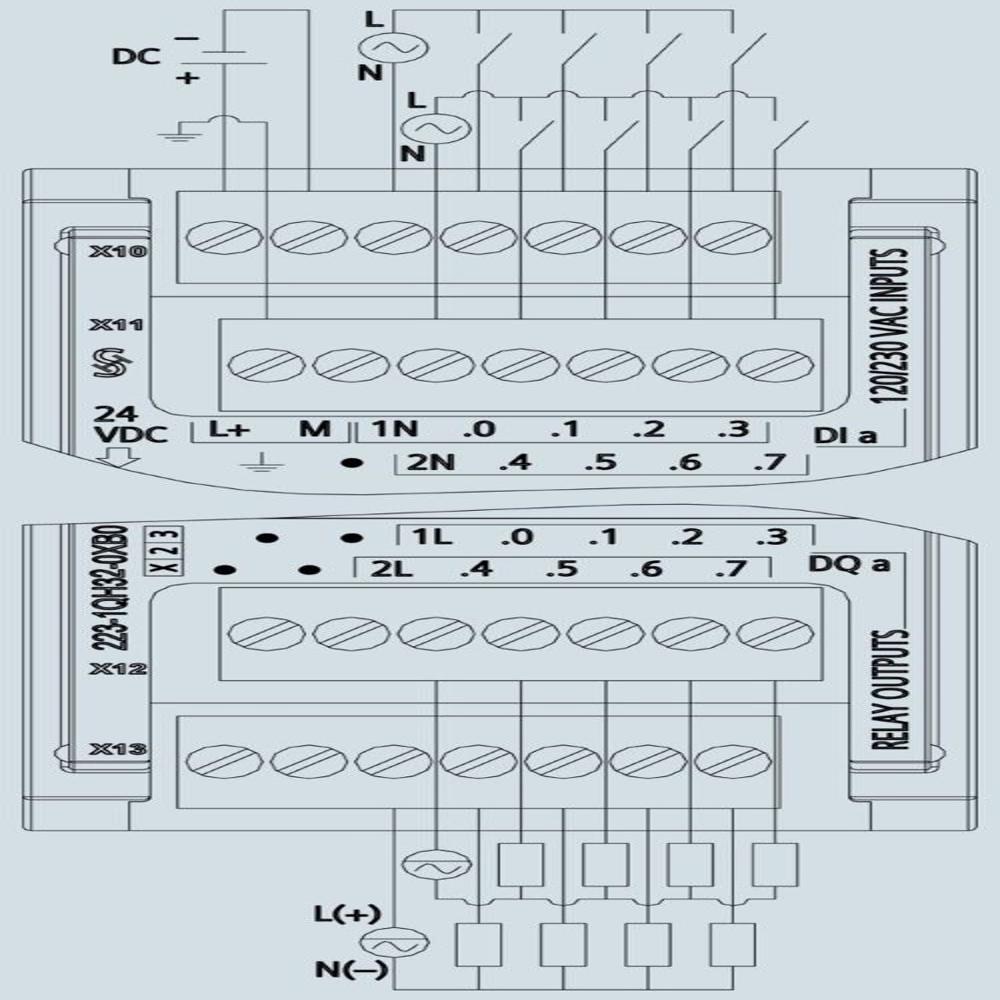 Siemens S7-1200 Plc Module 6es7223-1qh32-0xb0