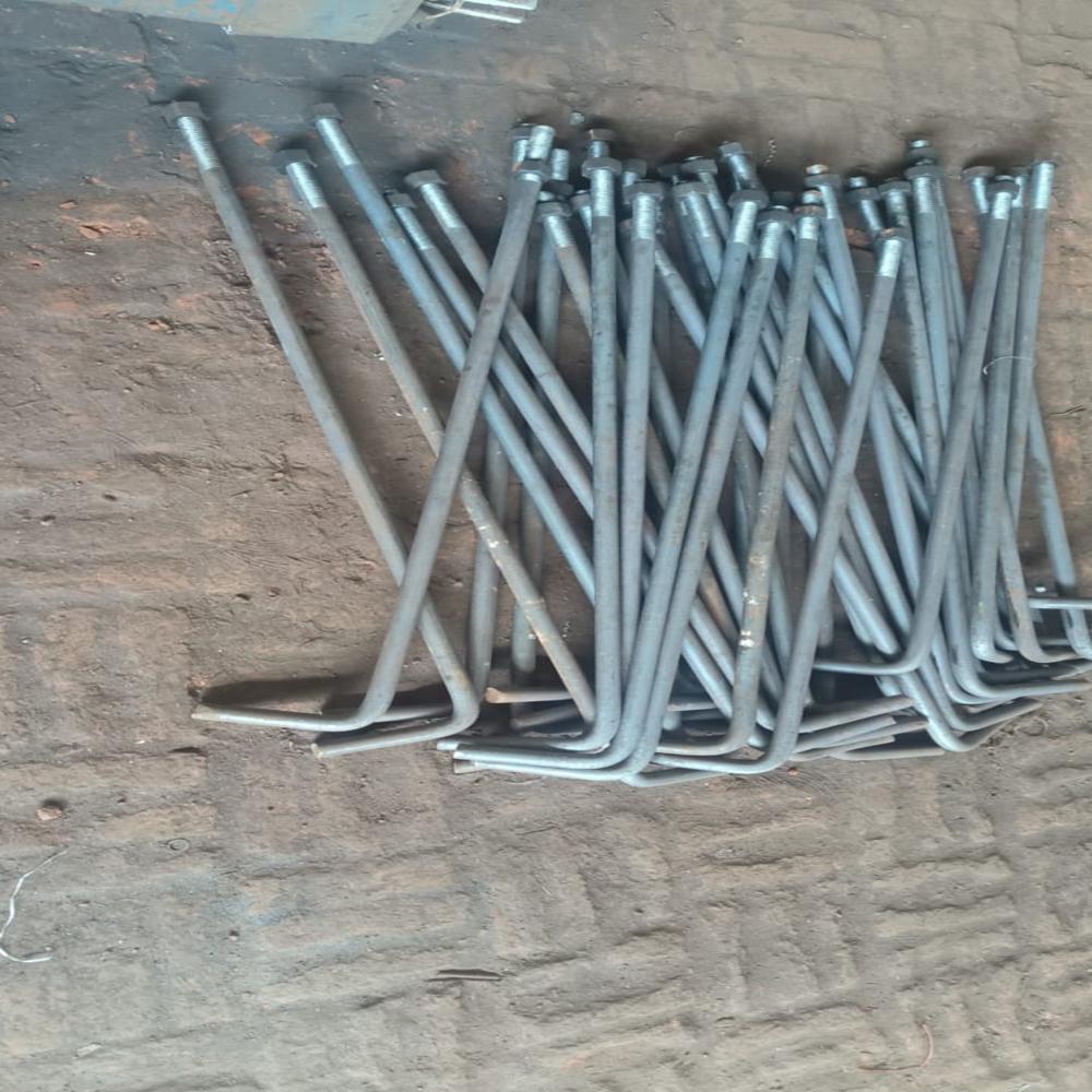Ms Foundation Bolt Available In Cuttack Odisha For Industrial Construction - Color: Black