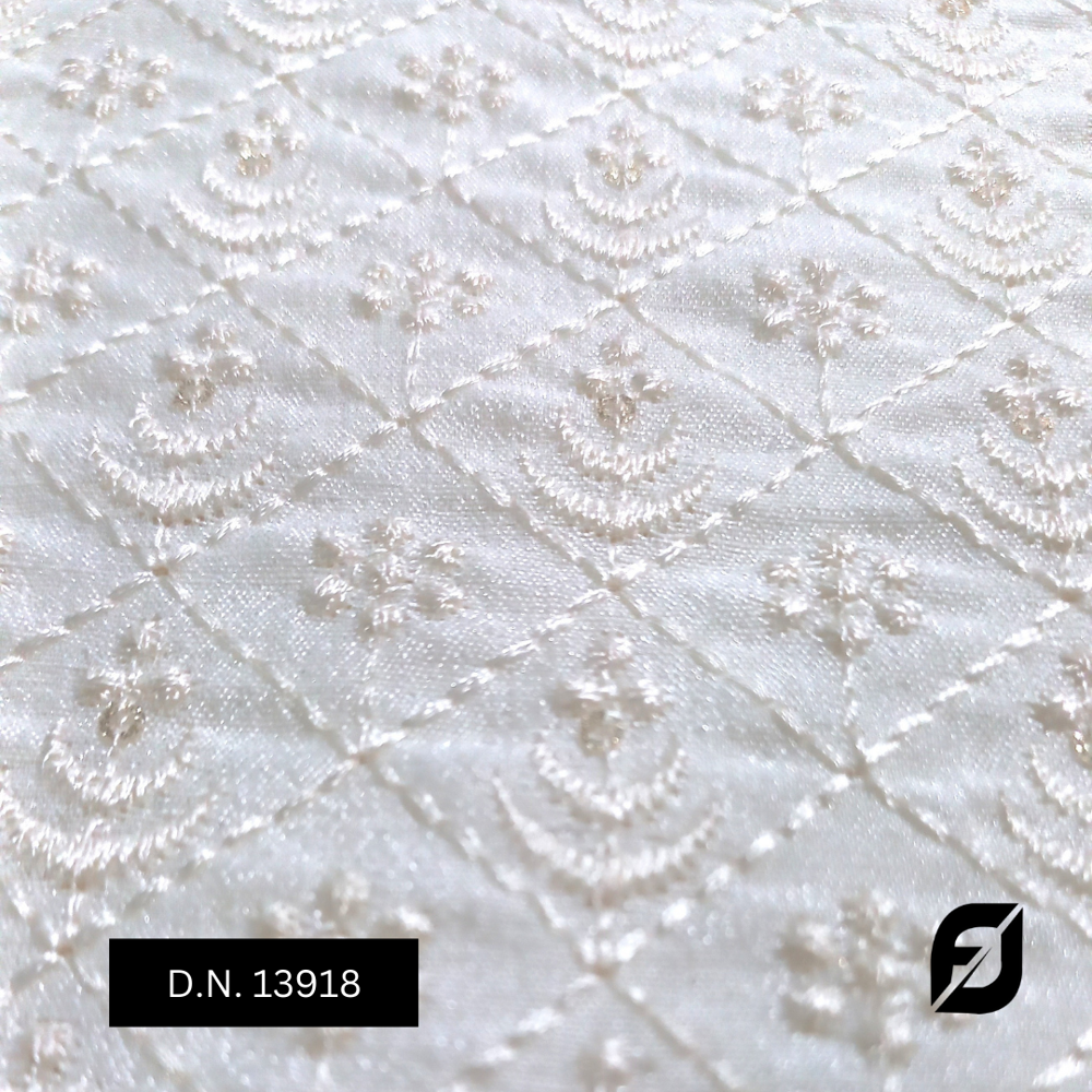 White Sherwani fabric for Bridwalwear Outfit