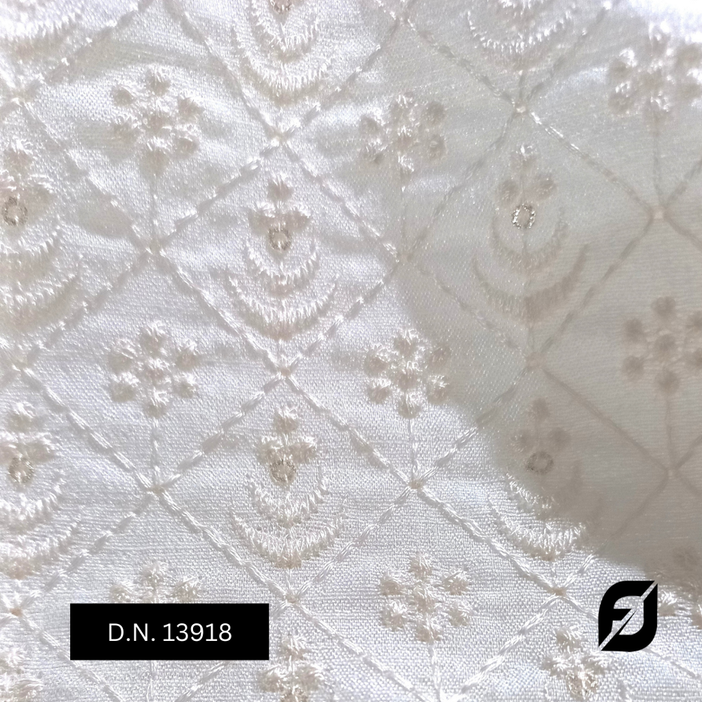 White Sherwani fabric for Bridwalwear Outfit