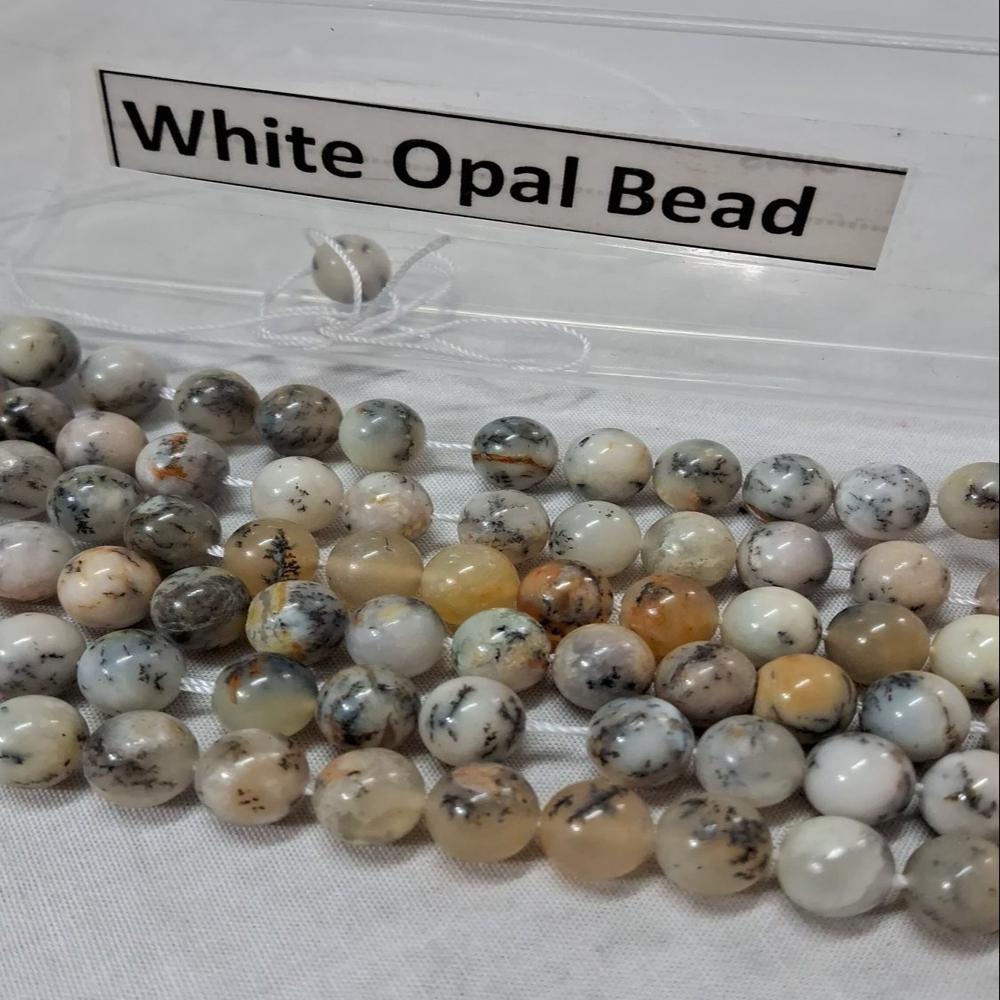 White Opal Crystal Beads