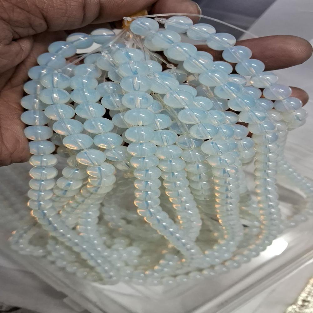 Opalite Crystal Beads - Color: White