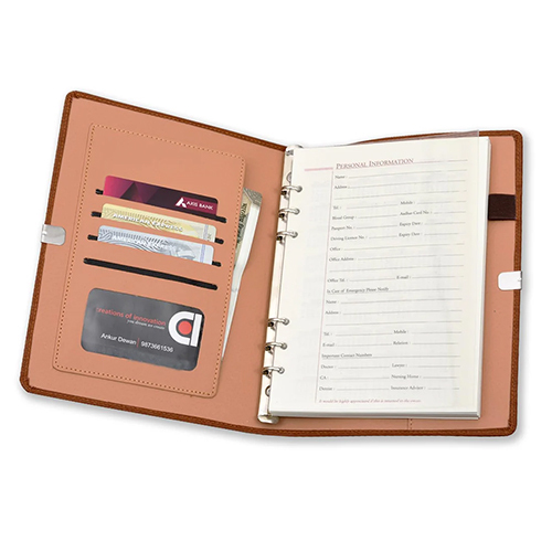 Undated Brown Planner Diary - Binding: Perfect Binding