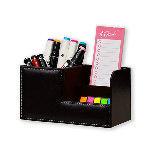 Leather Office Stationery Organizer - Feature: Plain