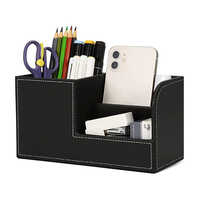 Leather Stationery Organizer - Feature: Plain