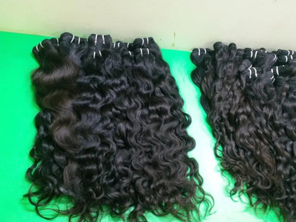100% Cuticle Aligned South Indian Temple Remy Curly Hair Bundles Extension