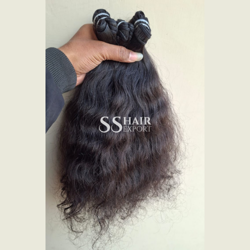 South Indian Temple Curly Hair Human Hair Bundles Weft Hair Extension