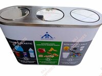 Stainless Steel Dustbin 2 in 1