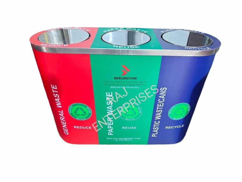 Stainless Steel Dustbin 2 in 1
