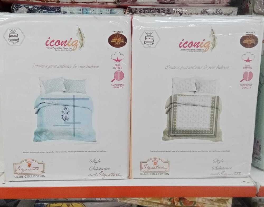 SIGNATURE ICONIQ  (KING SIZE ) COTTON BEDSHEET