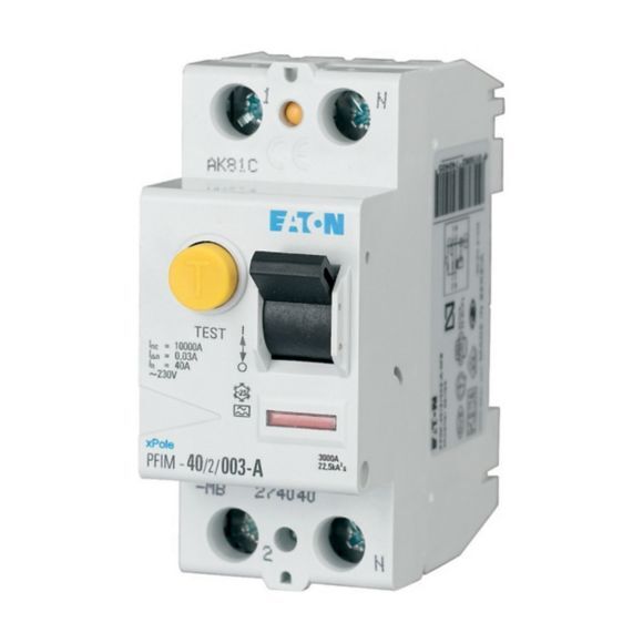 RCCB 25-100A DP/FP 30mA/100mA/300mA, Make- Eaton/ABB