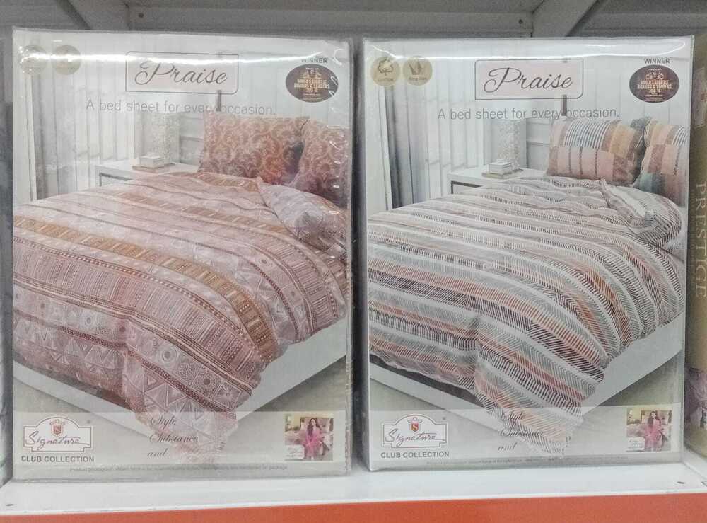 Signature (Praise Xx ) Cotton Bedsheet - Color: Multicolor