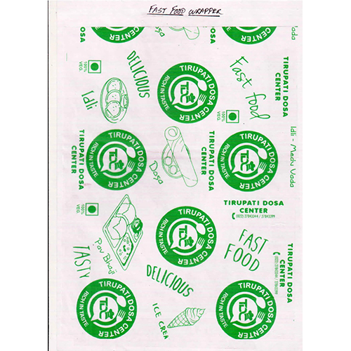 Grease Proof Paper - Color: Orange And White