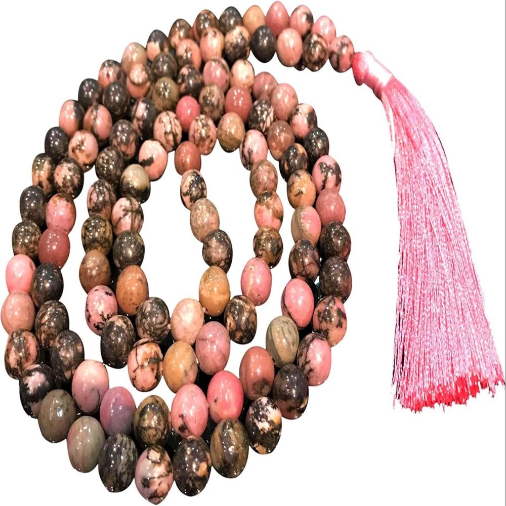 Rhodonite Black natural Crystal Beads