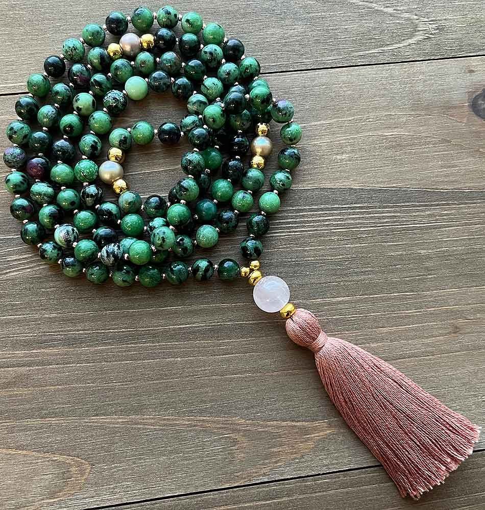 Rubyzosite  natural Crystal Beads