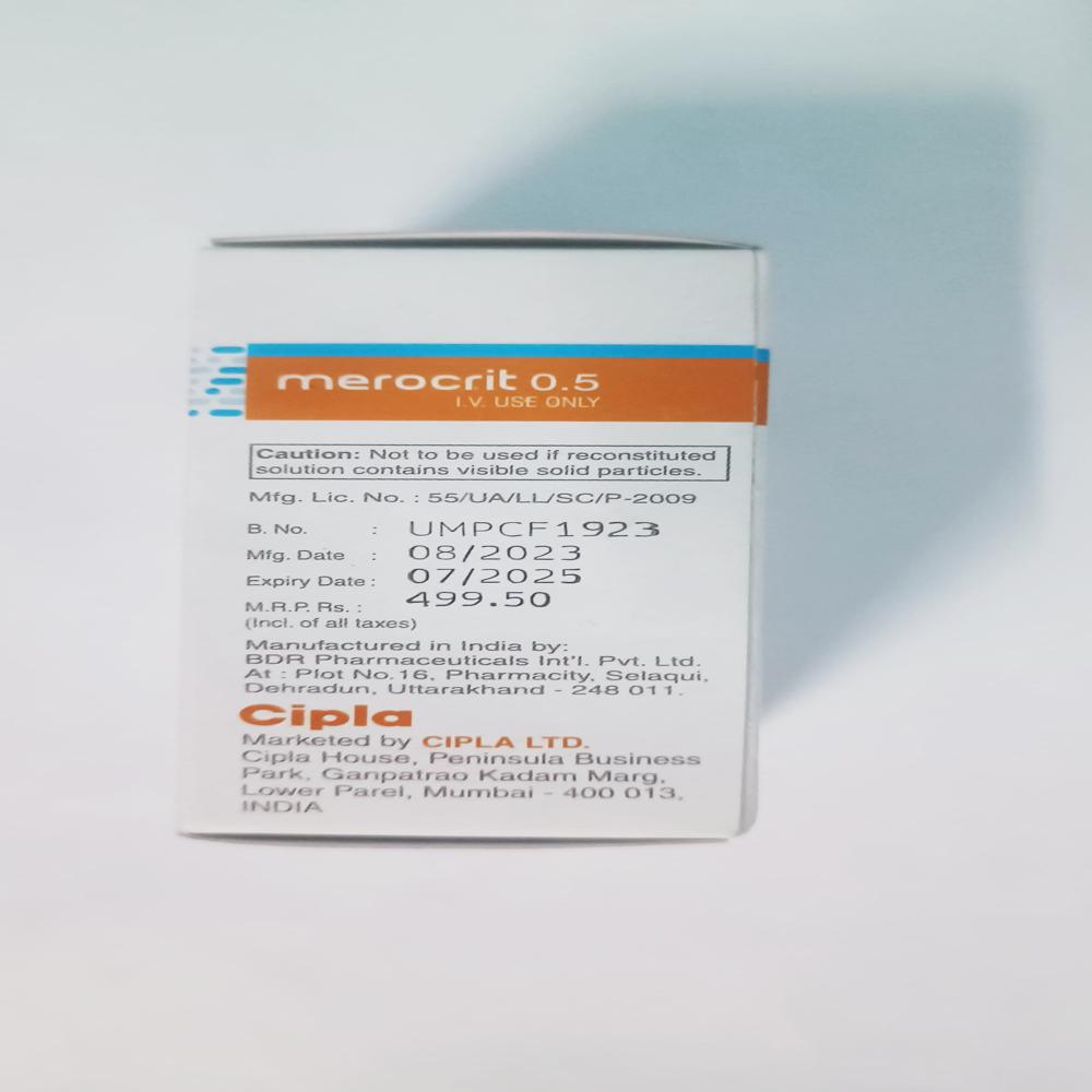 Merocrit 0.5gm Injection - Grade: A