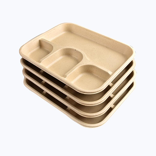 4 Compartment Bagasse Plates