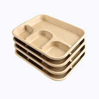 4 Compartment Bagasse Plates
