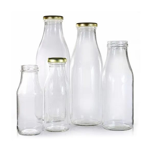 Glass Milk Bottle - Color: Transparent