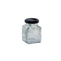 Square Food Jam Jar With Twist Off Lid - Color: Transparent