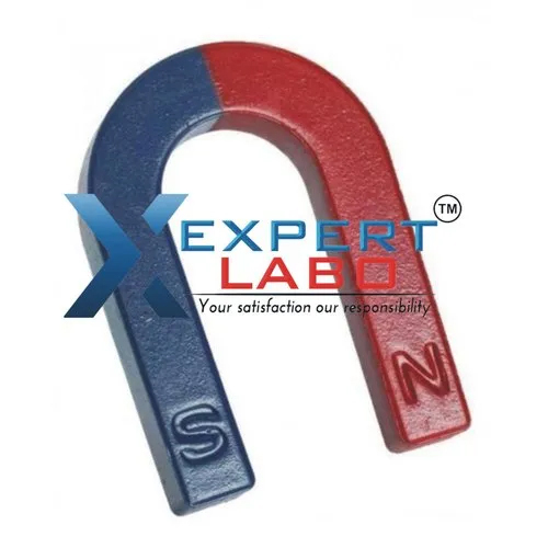 Laboratory Chrome Steel U Shape Magnet - Color: Blue