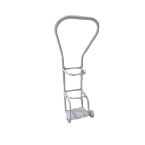 Hospital Oxygen Cylinder Trolley - Color: White