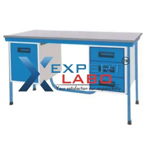Mild Steel Hospital Office Tables - Color: White