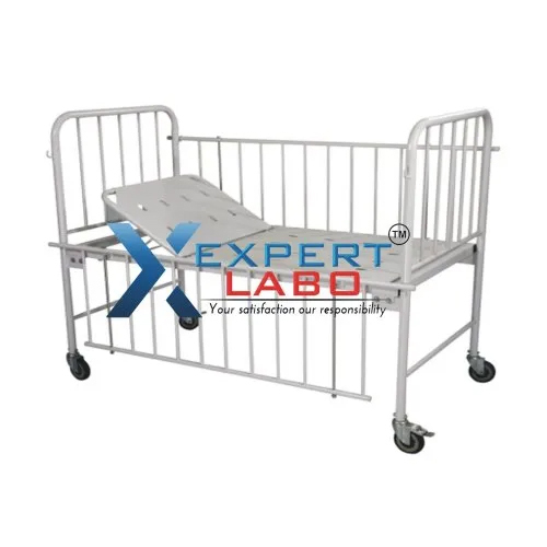 Stainless Steel Hospital Pediatric Bed - Color: White