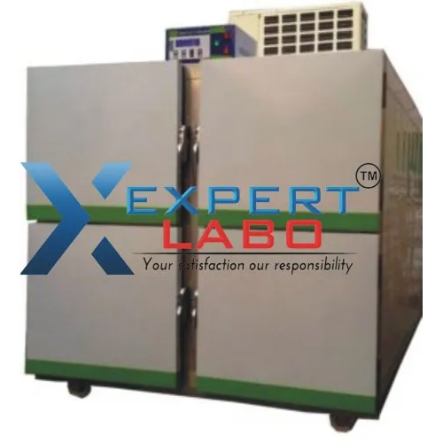 White 4 Chamber Mortuary Cabinet And Freezer - Color: Silver