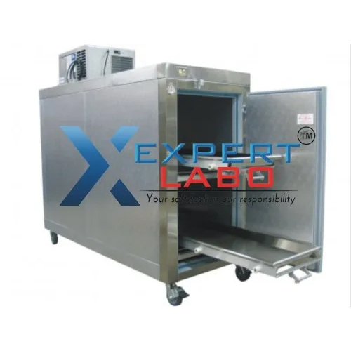 Electric Mortuary Double Dead Body Freezer Box - Color: Silver