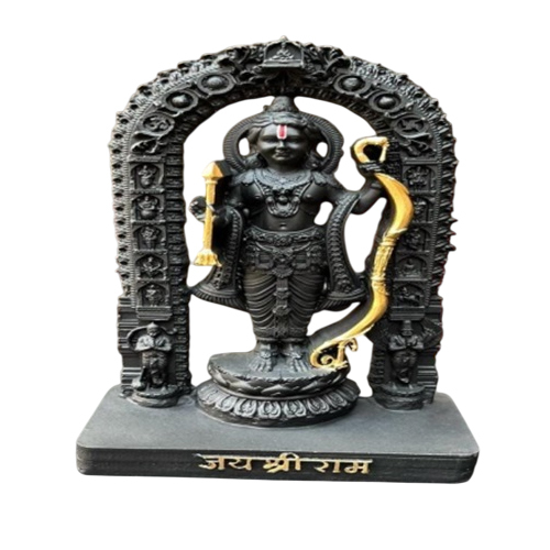 Black Stone 1.5 Ft Ram Lala Statue - Feature: Durable