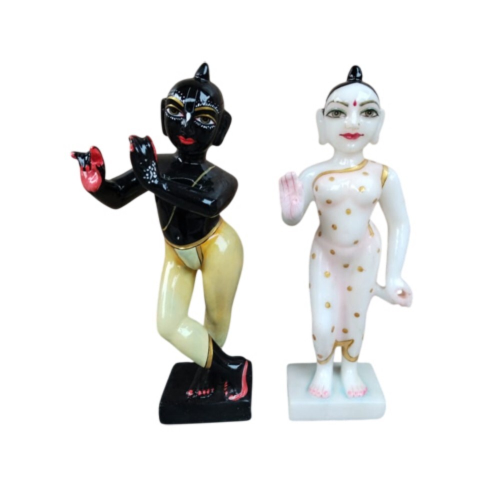 12 Inch Radha Krishna Statues - Design Type: Modern