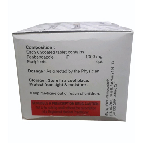 100mg Fenbendazole Tablets - Origin: India