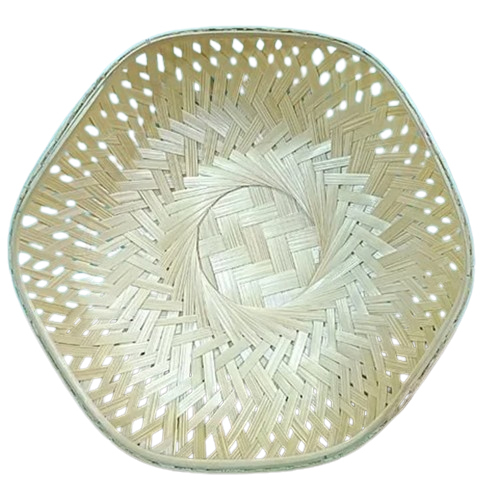 Hexagonal Bamboo Fruit Basket - Color: Brown