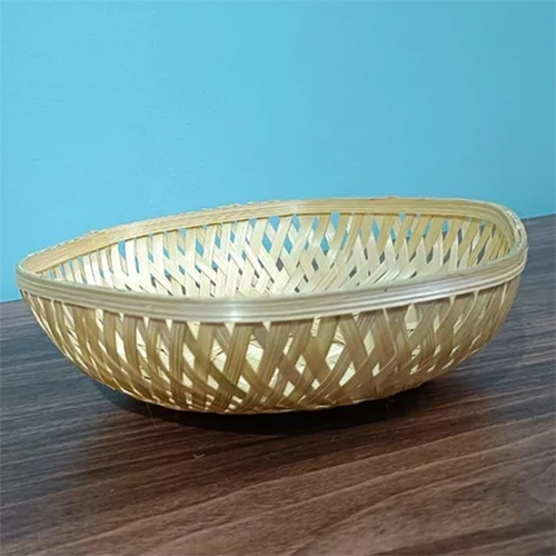 Hexagonal Bamboo Fruit Basket - Color: Brown