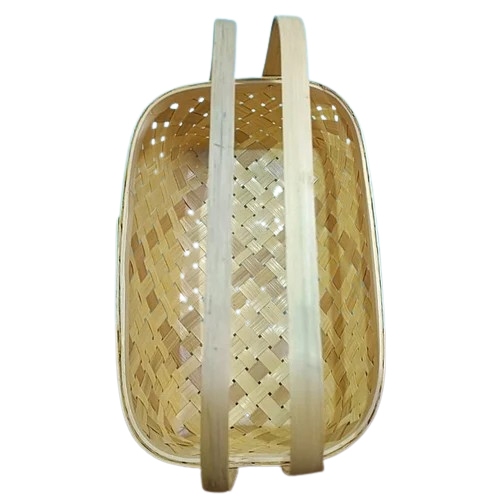 Brown Rectangular Bamboo Fruit Basket - Feature: Eco-Friendly