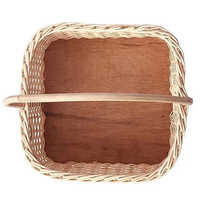 Square Bamboo Plain Basket - Color: Brown