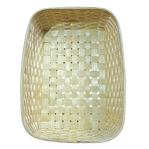 Rectangular Brown Bamboo Fruit Basket - Feature: Eco-Friendly