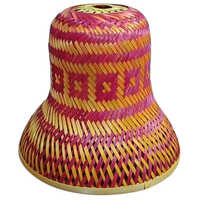 10 Inch Bamboo Lamp - Color: Yellow