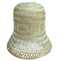Bell Shape Bamboo Table Lamp - Color: Brown