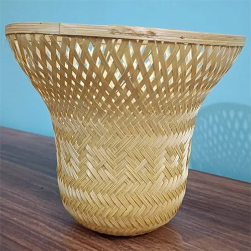 Bell Shape Bamboo Table Lamp - Color: Brown