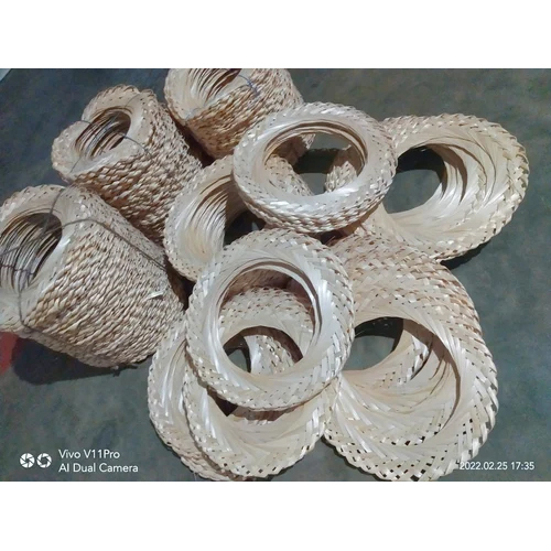 Decorative Bamboo Flower Ring - Color: Brown