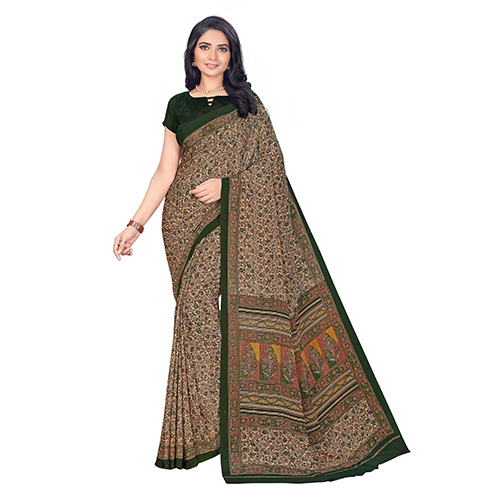 Mehndi with Camel print saree