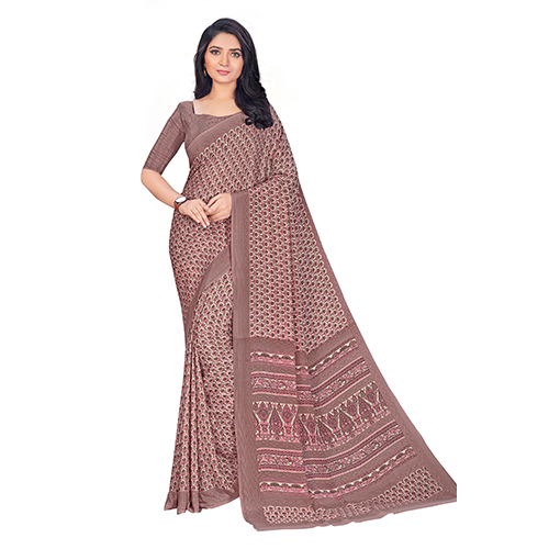 Vesbhusha Brown print saree