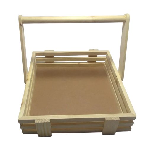 Brown Wooden Basket