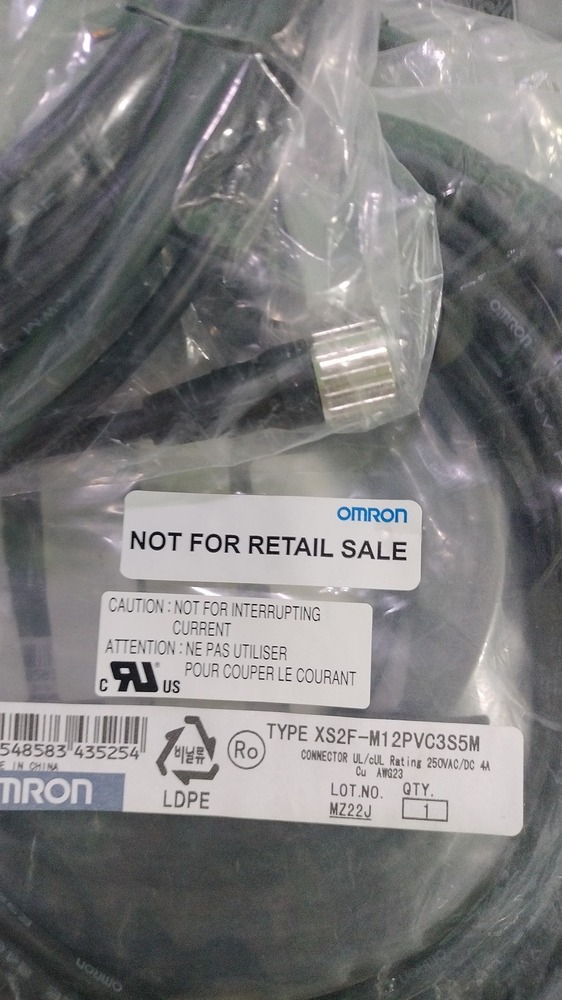 OMRON SENSOR CONNECTOR CABLE, XS2F-M12PVC3S5M