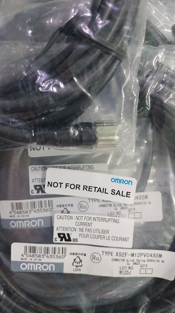 OMRON SENSOR CONNECTOR CABLE, XS2F-M12PVC4S5M